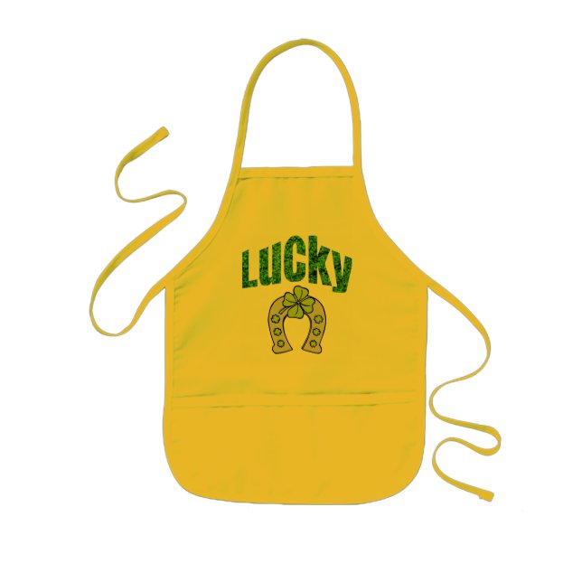 Tablier Enfant Lucky St. Patricks Day Shamrock Cuisine (Devant)