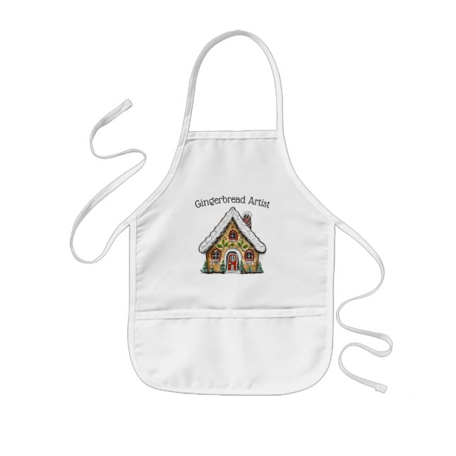 Tablier Enfant Maison en pain d'épices Appartement de Noël pour e (Devant)