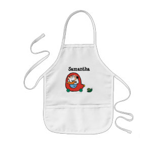 Tablier Enfant Maisy conduit une voiture rouge mignonne