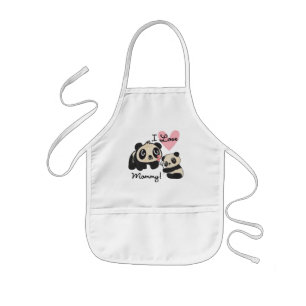 Tablier Enfant Maman d'amour des pandas I