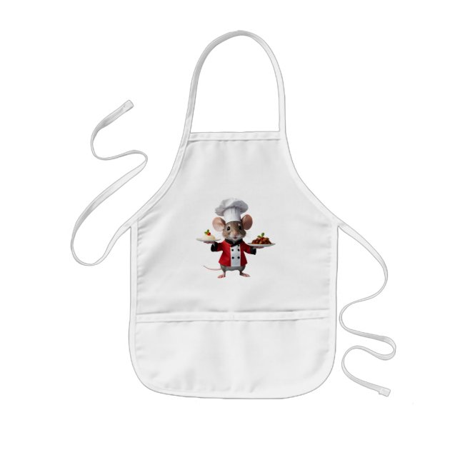 Tablier Enfant Mignonne souris petit chef miniature (Devant)