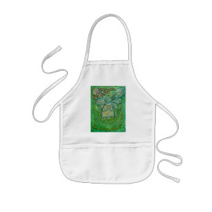 Tablier Enfant Mon Vie Cancer vert Angel Apron