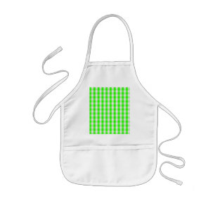 Tablier Enfant Neon Green En vichy Motif par Shirley Taylor