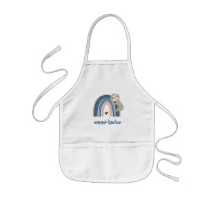Tablier Enfant Nom arc-en-ciel Sloth