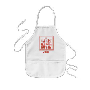 Tablier Enfant Nom mignon Sucre de canne Cutie Heart Red Pink