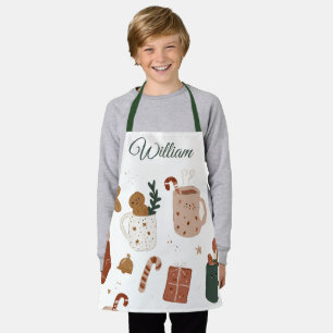 Tablier Enfant Nom Personnalisé Gâteau de Pain d'É
