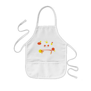 Tablier Enfant Orange Monster Face Apron pour enfants
