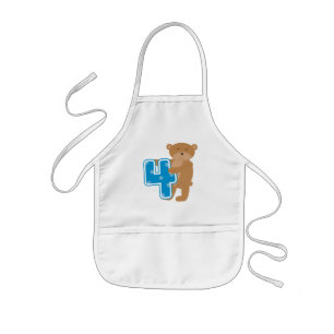 Tablier Enfant Ours T-shirts et cadeaux pour le 4e anniversaire