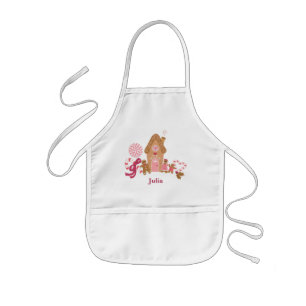 Tablier Enfant Pain d'épice rose mignon Bains de bonbons Enfants 