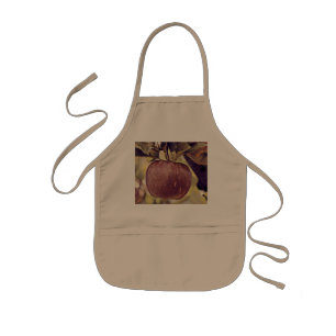 Tablier Enfant Panier avec pomme peinture de pommier