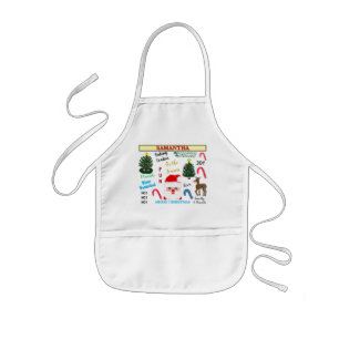 Tablier Enfant Pâtisserie de Noël Cookies Santa Renne NOM