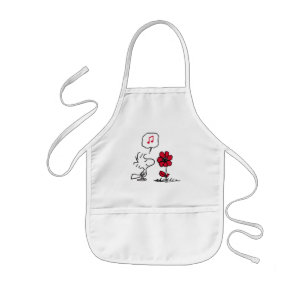 Tablier Enfant PEANUTS Motif rouge et noir