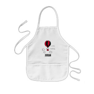 Tablier Enfant PEANUTS Motif rouge et noir Ajouter Votre Nom