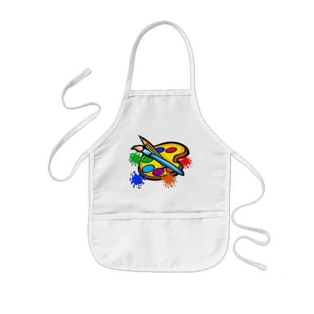 Tablier Enfant Peignez les éclaboussures de palette peignant des (Devant)