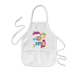 Tablier Enfant Peinture Art Anniversaire Créer Soeur Correspondan