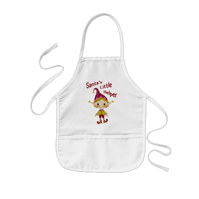 Tablier Enfant Père Noël petit assistant (Devant)