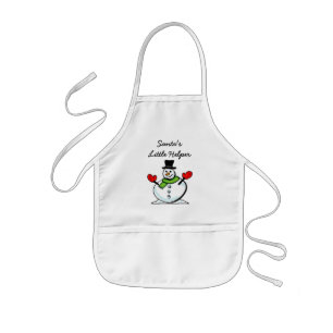 Tablier Enfant Père Noël petite aide mignonne enfants Noël bonhom