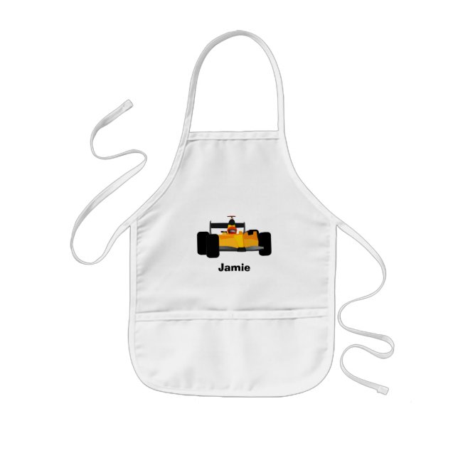 Tablier Enfant Personnaliser Race Car Cadeaux de fête d'anniversa (Devant)