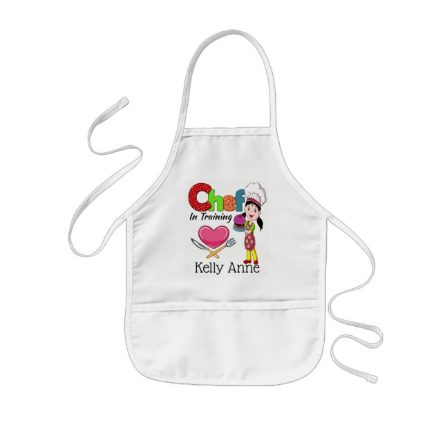 Tablier Enfant Petit chef en salle d'entraînement (Devant)