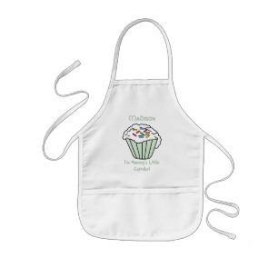Tablier Enfant Petit gâteau 🧁 maman - Vert