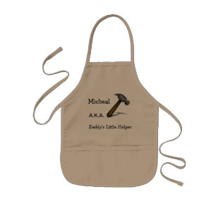 Tablier Enfant Petit tablier de l'aide du papa personnalisé