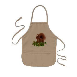 Tablier Enfant PetitRose "écureuil sur la brindille de noisette "
