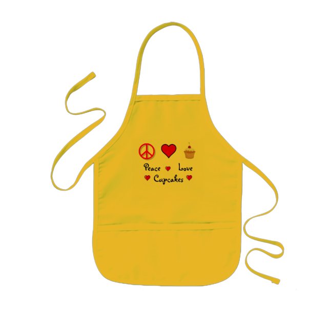 Tablier Enfant Petits gâteaux d'amour de paix (Devant)