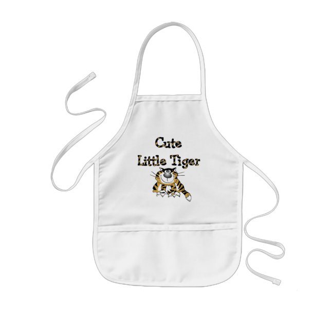 Tablier Enfant Petits T-shirts et cadeaux mignons de tigre (Devant)