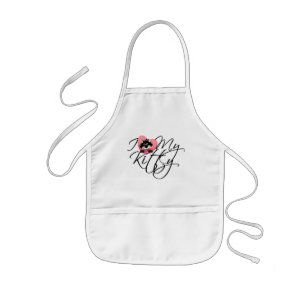 Tablier Enfant Pink I Love My Kitty Tshirts et cadeaux