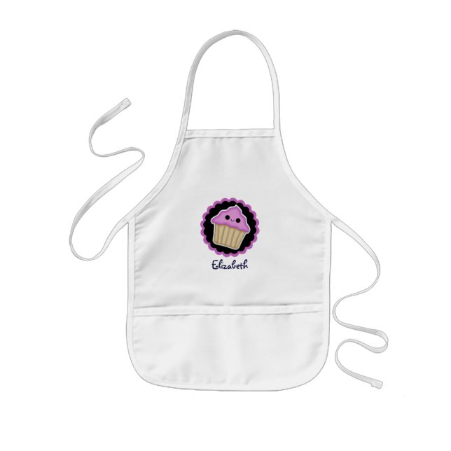Tablier Enfant Pink Kawaii Cupcake Kids Apron (Devant)