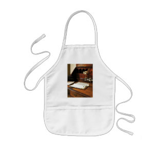 Tablier Enfant Plume, papiers et pipe