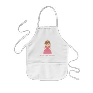 Tablier Enfant Princesse mignonne, rose pour de petites filles