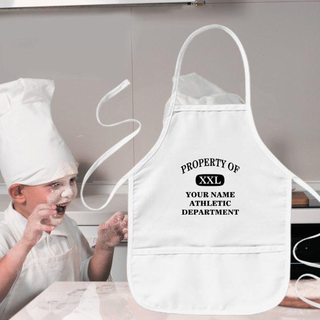 Tablier Enfant Propriété de XXL Votre nom (Property of XXL Your Name Kids' Apron)