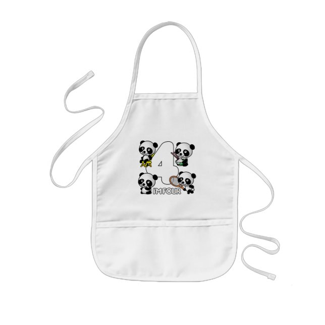 Tablier Enfant QUATRE tablier PANDAS (Devant)