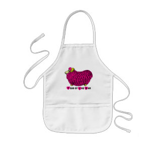 Tablier Enfant Ram Sheep Chinois Année Enfants Rose Apron