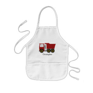 Tablier Enfant Red Truck Ajouter un nom