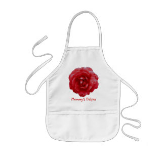 Tablier - enfant - rose rouge rouge "de l'aide de