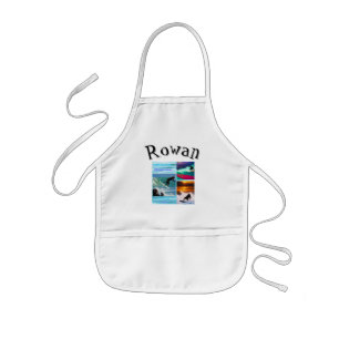 Tablier Enfant Rowan Nom Avec Des Chimpanzés Qui Surfeurs,