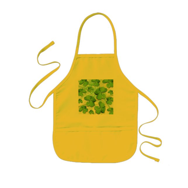 Tablier Enfant Shamrock vert Clover St Patrick's Day Apron (Devant)