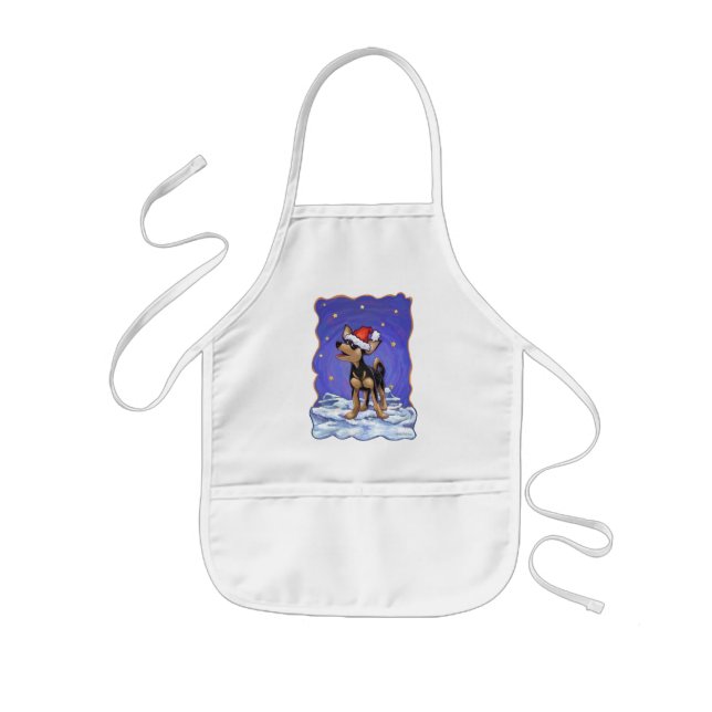 Tablier Enfant Starry Night Festive Chihuahua (Devant)