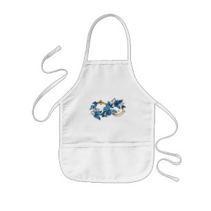 Tablier Enfant Symbole infini de papillons Morpho bleus