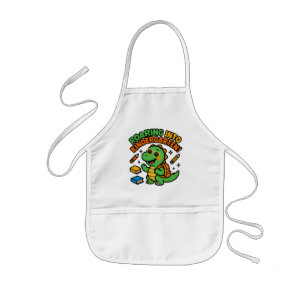 Tablier Enfant T-shirt de dinosaure rugissant en maternelle