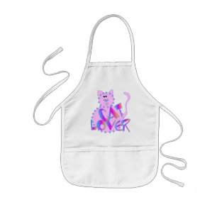 Tablier Enfant T-shirts et cadeaux roses d'amoureux des chats