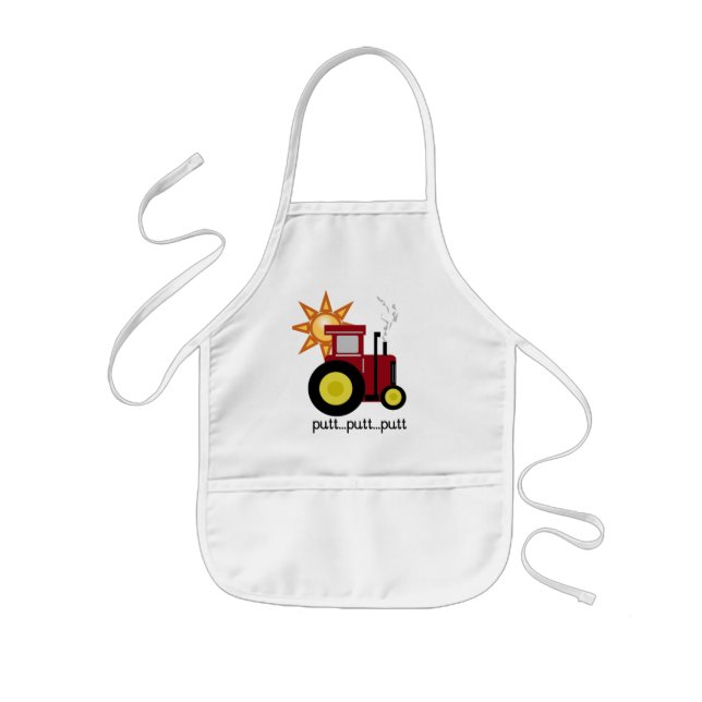 Tablier Enfant T-shirts et cadeaux rouges de tracteur de ferme (Devant)