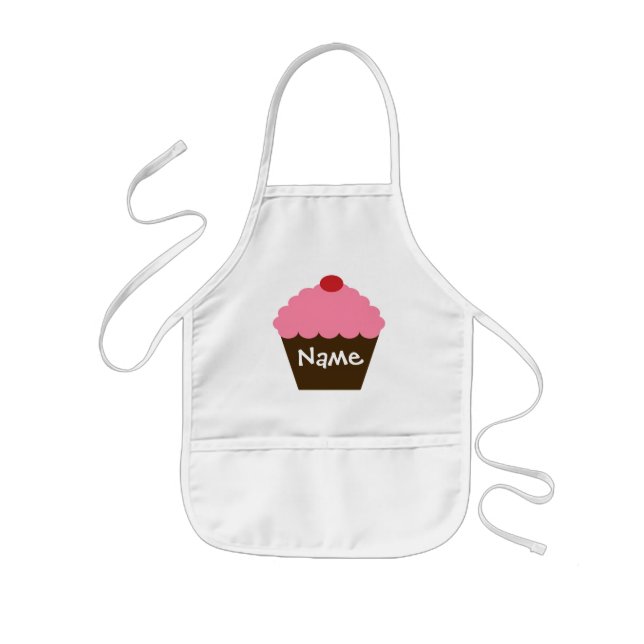 Tablier Enfant Tablier à gâteau rose personnalisé (Devant)