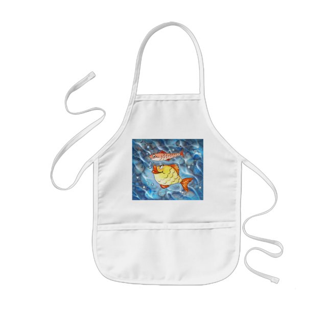 Tablier Enfant Tablier d'enfant aux poissons rigolos (Devant)