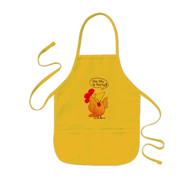 Tablier Enfant Tablier drôle drôle de poulet de bande dessinée du (Devant)