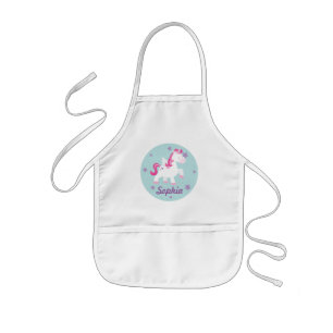 Tablier Enfant Tablier magique de licorne personnalisé par rose