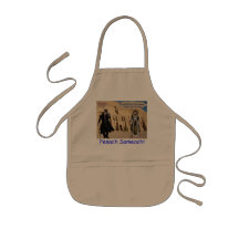 tablier pour enfants. Bonne Pâque. loris/singe