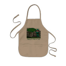 tablier pour enfants. Bonne St. Patrick's Day. set